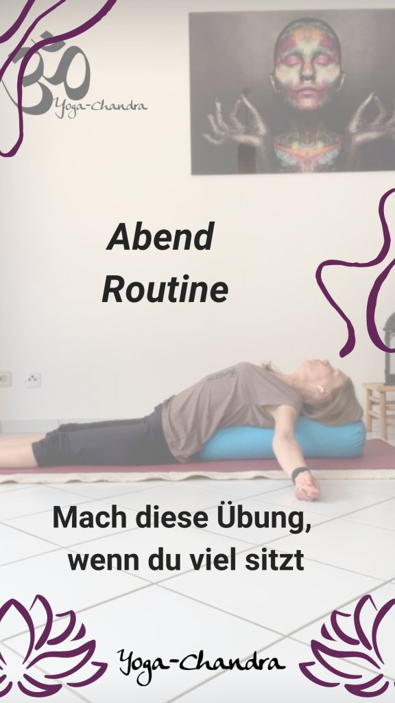 Yoga Abendroutine sanfte Rückbeuge nach einem langen Tag