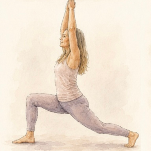 Virabhadrasana Kriegerposition im Yoga – Symbol für innere Stärke und Bewusstheit